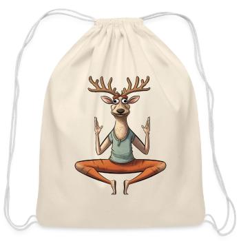 Yogi Hirsch - Cotton Drawstring Bag - natural - Front