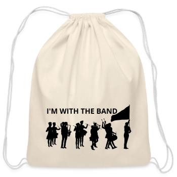 I'm With the Band - Cotton Drawstring Bag - natural - Front