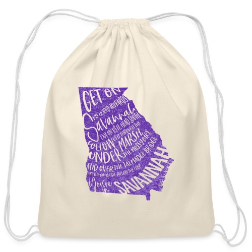 Savannah Directions - Purple - Cotton Drawstring Bag