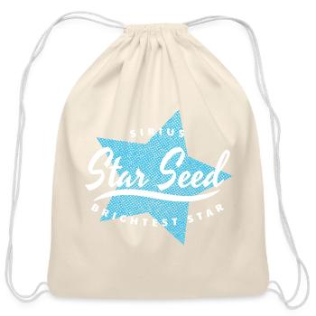 Sirius Star Seed - Cotton Drawstring Bag - natural - Front