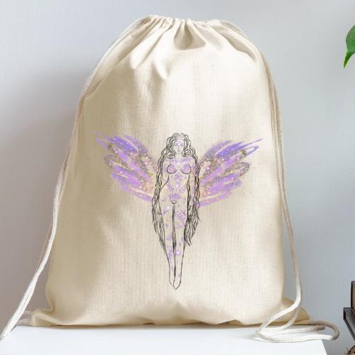 Angel Moon Goddess - Fairytale Design - Cotton Drawstring Bag