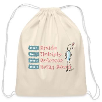 Mathematics - Cotton Drawstring Bag - natural - Front