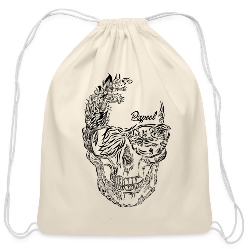 skull lines Papeel Arts - Cotton Drawstring Bag