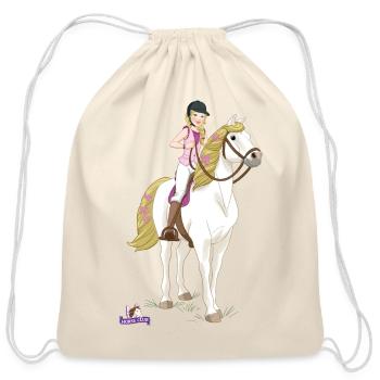 schleich® HORSE CLUB Sarah & Mystery En Pose - Sac à cordon en coton - nature - Devant