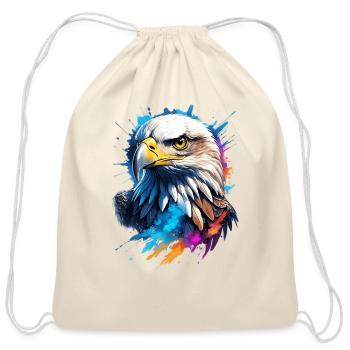 Extreme absurd fantastic eagle - Cotton Drawstring Bag - natural - Front