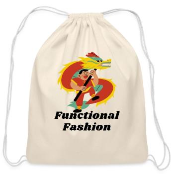 Functional Fashion - Cotton Drawstring Bag - natural - Front