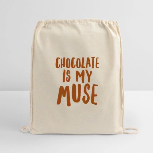 Chocolate is My Inspiration - Cotton Drawstring Bag