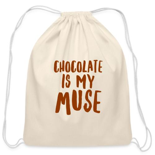 Chocolate is My Inspiration - Cotton Drawstring Bag