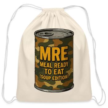 MRE Meal Ready To Eat Soup Edition - Cotton Drawstring Bag - natural - Front