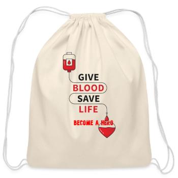 Red Cross - Cotton Drawstring Bag - natural - Front