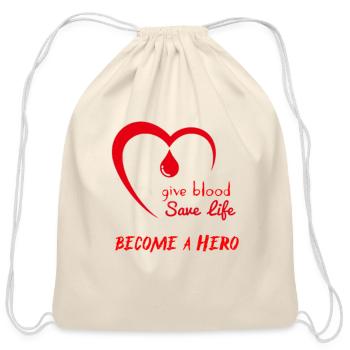 Red Cross - Cotton Drawstring Bag - natural - Front