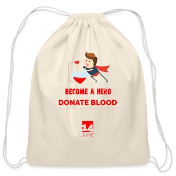 Red Cross - Cotton Drawstring Bag - natural - Front
