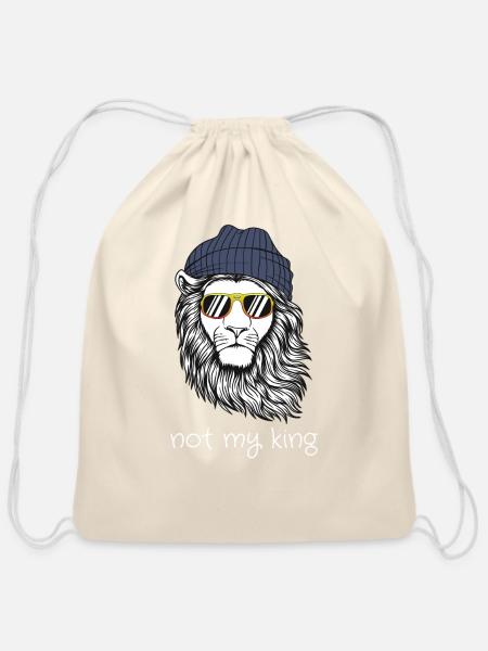not my kingt - Cotton Drawstring Bag - natural