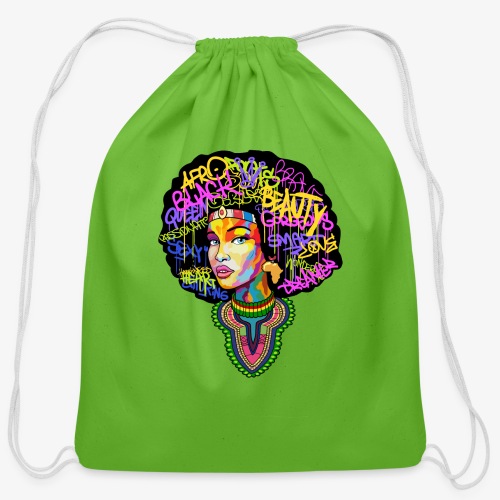Afro Queen Dashiki - Cotton Drawstring Bag