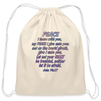 John - Cotton Drawstring Bag - natural - Front