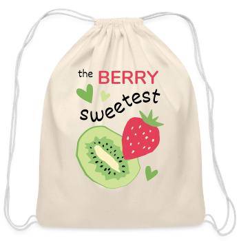 Berry sweets - Cotton Drawstring Bag - natural - Front