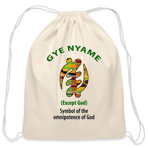 Gye Nyame Adinkra symbol - Cotton Drawstring Bag
