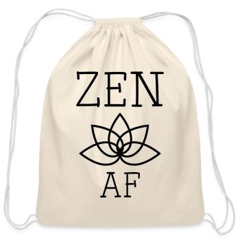 Zen AF - Cotton Drawstring Bag - natural - Front