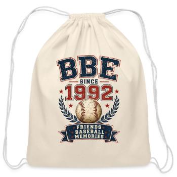 BBE Since 1992 Friends Baseball Memories Vintage T - Cotton Drawstring Bag - natural - Front