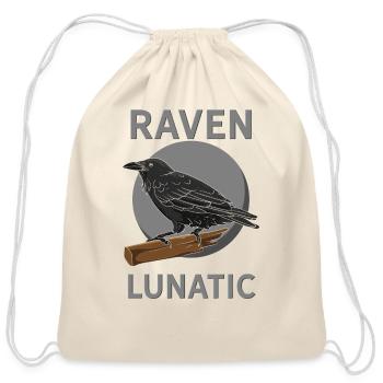 Raven Lunatic - Cotton Drawstring Bag - natural - Front