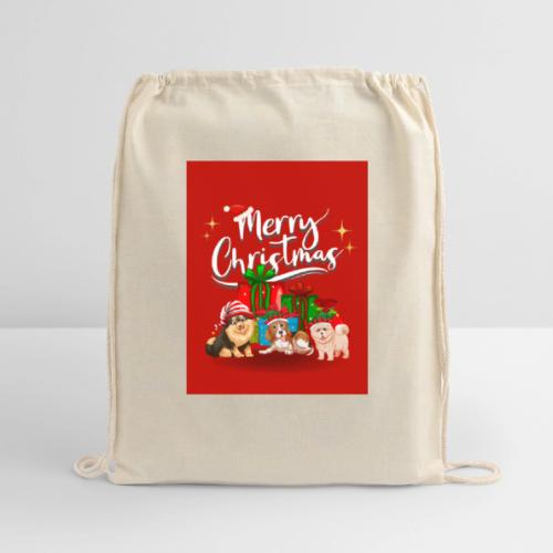 Merry Christmas - Cotton Drawstring Bag