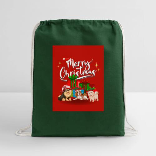 Merry Christmas - Cotton Drawstring Bag