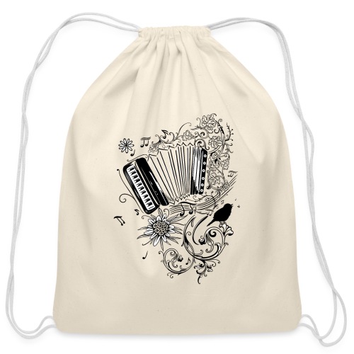 Accordion folk music - Cotton Drawstring Bag