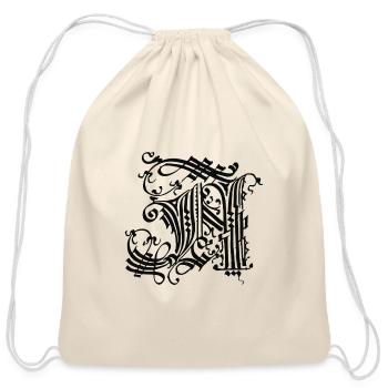 Medieval Core Medieval Initials Castle Core - Cotton Drawstring Bag - natural - Front