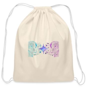 Twin Circuit Minds - Cotton Drawstring Bag - natural - Front