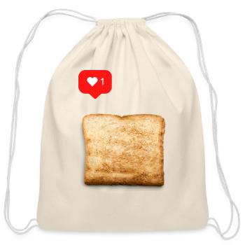 Bread Lover - Cotton Drawstring Bag - natural - Front