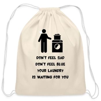 laundry man - Cotton Drawstring Bag - natural - Front