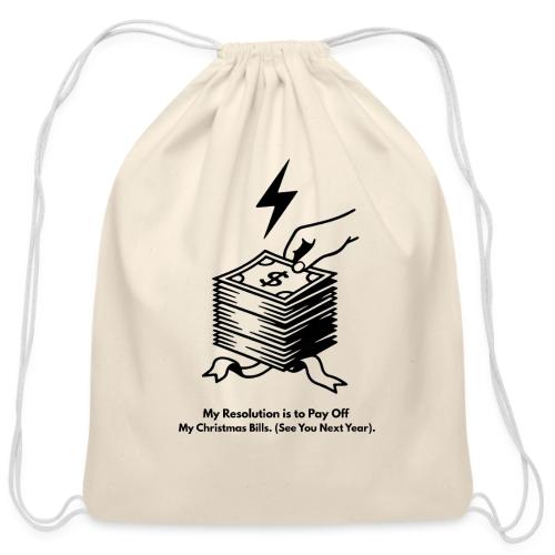 Christmas Bills T-Shirt - Cotton Drawstring Bag