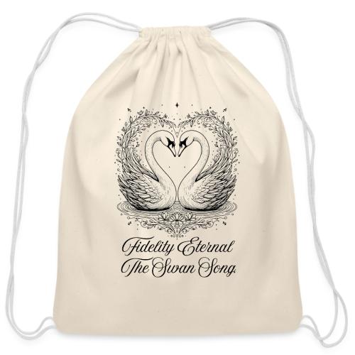 Poetic Swan T-Shirt - Cotton Drawstring Bag