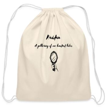 Kaidan: Purple Mirror - Cotton Drawstring Bag - natural - Front