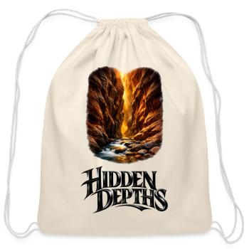 Hidden Depths Canyon Glow - Cotton Drawstring Bag - natural - Front