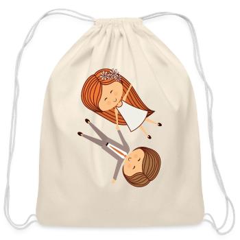 Radiate Happiness - Cotton Drawstring Bag - natural - Front