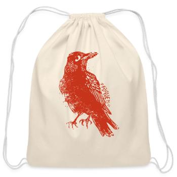 Raven Red - Cotton Drawstring Bag - natural - Front