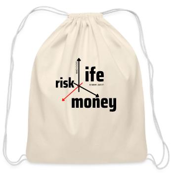 The Trifecta of Choices - Cotton Drawstring Bag - natural - Front
