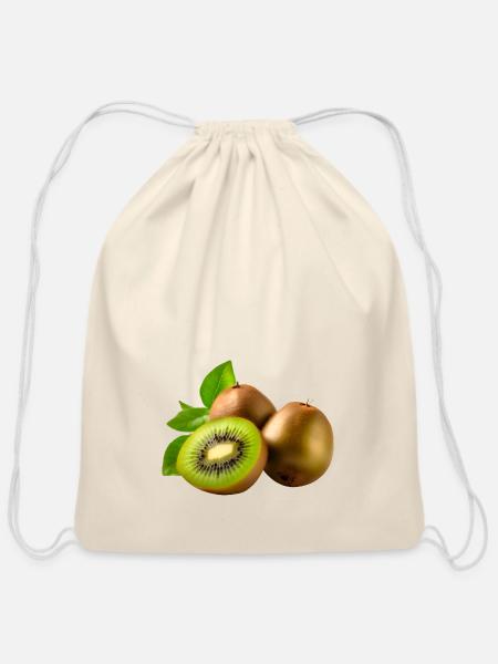 Kiwis - Cotton Drawstring Bag - natural