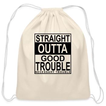 john lewis - Cotton Drawstring Bag - natural - Front