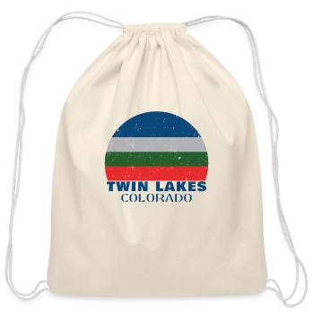 Twin lakes Colorado blue - Cotton Drawstring Bag - natural - Front