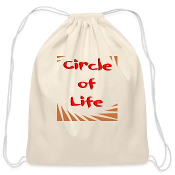 Circle of life - Cotton Drawstring Bag - natural - Front