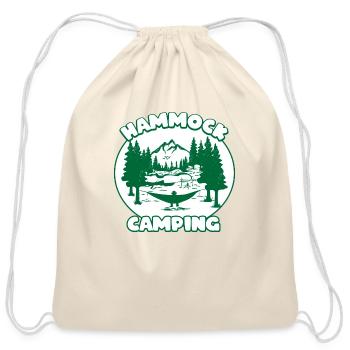Hammock Camping green - Cotton Drawstring Bag - natural - Front