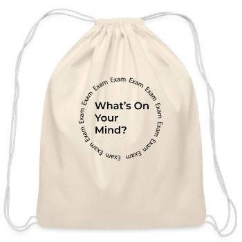 Whats On Your Mind Exam - Cotton Drawstring Bag - natural - Front