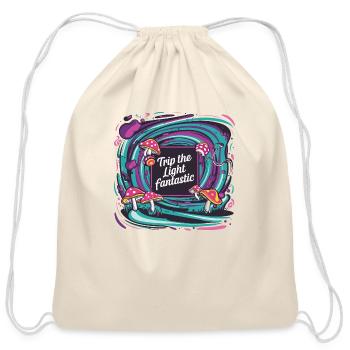 Trip the Light Fantastic Design - Cotton Drawstring Bag - natural - Front