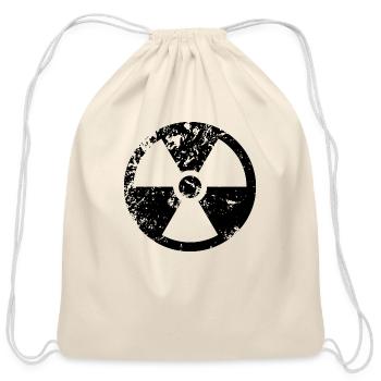 nuclear sign - Cotton Drawstring Bag - natural - Front