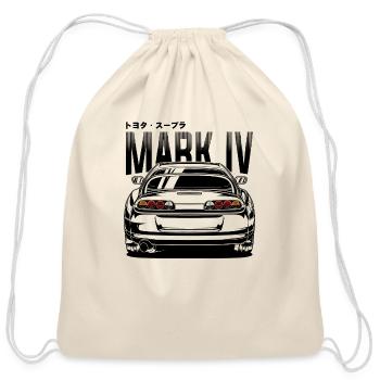Toyota Supra Mk4 Car - Cotton Drawstring Bag - natural - Front
