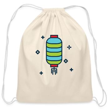 Paper Lantern - Cotton Drawstring Bag - natural - Front