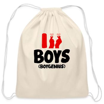 Funny Love I Love Boys Boygenius - Cotton Drawstring Bag - natural - Front