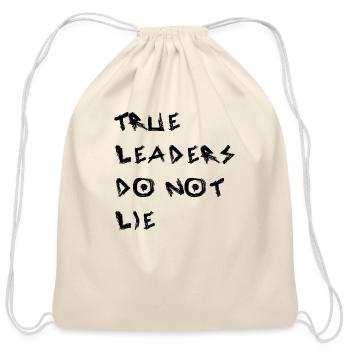 True Leaders Do Not Lie - Cotton Drawstring Bag - natural - Front